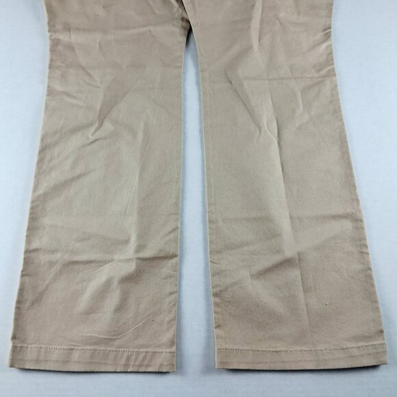 Old Navy Mid Rise Bootcut Khaki Pants Women's Size 14 Petite Rolled Oats Chino - Picture 5 of 8